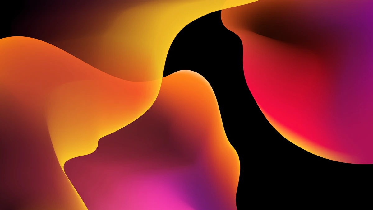 Composição abstrata em tons pastel representando órbitas de dados
